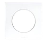 Lot de 50 plaques carrées monobloc Square Eur'Ohm - 1 poste - Blanc