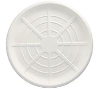 Lot de 50 plateaux de service ronds en canne à sucre « pure » Ø 47 cm Blanc pour fruits de mer