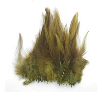 Lot de 50 plumes de coq naturelles - Environ 10-15 cm - Marron - Tête - 24 plumes de queue - Plumes de queue - Pour mariage, Noël, carnaval, fête, décoration de la nature, loisirs créatifs