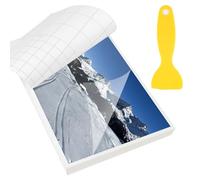 Lot de 50 pochettes de plastification A6 avec grattoir, film de plastification autocollant transparent imperméable pour fermer les emballages autocollants de cartes photo