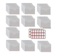 Lot de 50 pochettes de rangement transparentes pour timbres et matrices de découpe