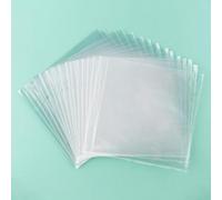 Lot de 50 pochettes en plastique transparent de 15,2 x 15,2 cm, 2 trous, 2 poches par page, peuvent contenir plus de pochoirs, fabriquées exclusivement pour les pochoirs, les découpes, les photos, les