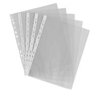 Lot de 50 pochettes perforées en plastique A4 30 microns pour classeurs, portefeuilles, pochettes