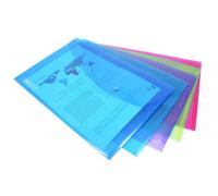 Rapesco Pochettes porte-documents 1495 ECO A4+ Bouton-pression Recyclées Multicolore Lot 50