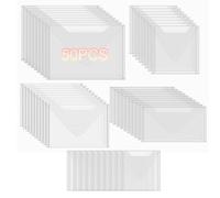 Lot de 50 pochettes rangement pour tampons et matrices découpe 96 étiquettes autocollantes 5 tailles Pour rangement cartes, scrapbooking, bricolage, les pochoirs, les tampons