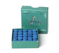 Lot de 50 pointes de billard bleues de 2 tailles avec boîte de rangement pour queues de billard en bois blanc à double section Accessoires de table Cadeau de golf Balles Horloge Porte-craie Vêtements