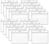 Lot De 50 Porte-Badge Horizontal, Porte-Badge En Plastique, Porte-Badge En Plastique, Porte-Badge En Pvc, Pour Carte D'identité, Bureau, École