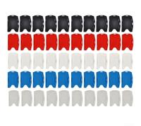 Lot de 50 porte-badges horizontaux verticaux double face en plastique transparent pour cartes de proximité, clés, cartes de bus, protections d'identité, en polypropylène 86 x 54 mm (10 de chaque