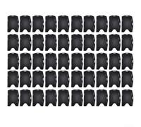 Lot de 50 porte-cartes réutilisables en polypropylène double face (50 noirs | Matériau PP réutilisable, léger, résistant aux fissures, lot de 50, utilisation au bureau ou à l'école