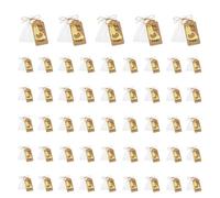 Lot de 50 porte-clés empreintes de pas - Décapsuleur en métal avec porte-clés pour fête prénatale - Accessoire cadeau souvenir (doré)