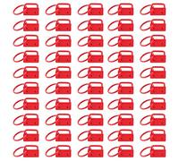 Lot de 50 porte-clés fendus de 25 mm avec anneaux en coton pour cordon