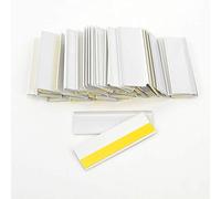 Lot de 50 porte-étiquettes auto-adhésifs pour étiquettes d'insertion Largeur 200 mm Blanc 54 mm