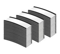Lot de 50 porte-étiquettes d'étagère en métal adsorptifs - 3 x 2,5 cm avec inserts en papier et couvercle transparent pour bacs d'entrepôt, armoires en métal, étagères de rangement de bureau