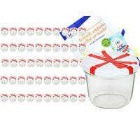 lot de 50 pots 230 ml To 82 avec couvercle décoratif et livret de recettes Diamant Gelierzauber