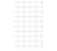 Lot de 50 pots à pigments pour microblading, contenants d'encre de tatouage réutilisables avec couvercle hermétique pour maquillage semi-permanent, sourcils, eye-liner, lèvres, (Blanc)