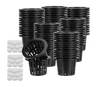 Lot de 50 pots de culture en maille - Pour la culture en appartement, la culture en intérieur, toute l'année, la salade, les fraises, les légumes