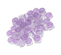 Lot de 50 pots de maquillage colorés en plastique de 5 g pour voyage et échantillonnage - Pot de maquillage rechargeable avec vis pour poudre, fard à paupières, baume à lèvres, et plus encore - Violet