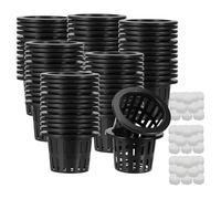Lot de 50 pots en maille - Accessoires de jardin - Pour la culture en appartement, la culture en intérieur, toute l'année - Salade, fraises, légumes
