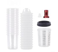 Lot de 50 pots pulvérisateurs jetables avec tasses intérieures mesurées pour des rapports précis dans les taches et les finitions protectrices