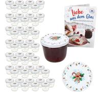 lot de 50 pots renversés 230 ml + couvercle TO 82 Candyman bleu glacé + carnet
