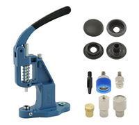 Lot de 50 presses à bouton-pression avec presse à levier, outil de bouton-pression et 50 boutons-pression à ressort à anneau 12,5 mm, noir, laiton, sans couture, inoxydable | Presse manuelle | DIY