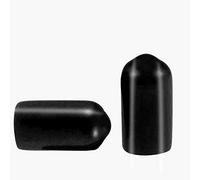 Lot de 50 protections de filetage de vis, diamètre intérieur 6,5 mm en caoutchouc PVC pour tube rond de boulon Capuchon en plastique Noir