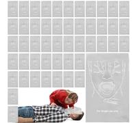 Lot de 50 protections du visage : CPR/Masque respiratoire pour la protection personnelle, protection du visage pour les premiers secours et les urgences, sac en film PVC Protection barrière de