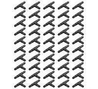 Lot de 50 raccords d'irrigation barbelés de 4 mm pour systèmes d'arrosage de jardin, conçus pour une utilisation avec des tubes basse pression standard (double cannelure de 4 mm)