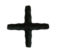 Lot de 50 raccords d'irrigation barbelés de 4 mm pour une utilisation avec des tubes basse pression dans le jardin, le paysage et les systèmes d'irrigation goutte à goutte agricoles (croix de 4 mm)