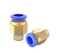 Lot de 50 raccords pneumatiques pour PC Air Quick Connector PC4-M5 PC6-01 PC6 1/8" 1/4" 3/8" 1/2" Raccord rapide en laiton PIUHRKLEVD (PC12 mm-1I4)
