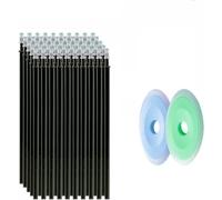 Lot De 50 Recharges De Stylo À Encre Gel Effaçable De 0,5 Mm-Encre Bleue-Pour Bureau,École,Bureau-Poignée De Friction-2 Pièces-Gomme D'écriture-Papeterie (Noir)