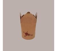 Lot de 50 récipients jetables pour emporter Take Away Box 500 cc Havane Fantaisie Cire Emballage alimentaire