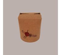 Lot de 50 récipients jetables pour repas Take Away Box Cc 1000 Havane fantaisie cire à cacheter emballages alimentaires