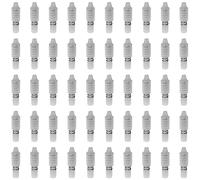 Lot de 50 rivets à ressort pour dissipateur thermique RLECS - En plastique blanc - Clips de fixation - Goupille de montage pour PC, CPU et carte VGA - Chipset de ventilateur de refroidissement