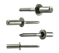 Lot de 50 rivets aveugles étanches - 4,8 x 10 mm - Avec tête plate - En acier inoxydable VA A2 V2A - Rivets aveugles - Rivets pop inoxydables - DIN 7337 - ISO 16585 AGBERG