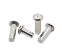 Lot de 50 rivets solides à tête ronde en acier inoxydable M0.8 1 .2 3 4 5 M6 304 A2 70, fixations auto-bloquantes GB867 lingli(M2 50pcs,12mm)