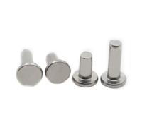 Lot de 50 rivets solides en acier inoxydable à tête plate et ronde, auto-bloquants, GB109, M2, .5, M3, M4, M5, M6 lingli(M5 10pcs,40mm)