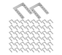 Lot de 50 rondelles de mise à la terre pour panneau solaire, entretoises de montage PV en acier inoxydable pour rail en aluminium et acier C, 42 x 50 mm