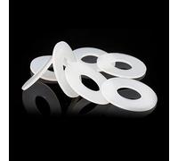 JWOO Lot de 50 rondelles Plates en Silicone, Bonne élasticité, for rondelles d'isolation électrique, Joint Plat en Silicone 2 à 12 mm(8x12x2mm)