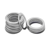 Lot de 50 rondelles plates ultra fines en acier inoxydable 304, M3, M4, M5, M6, M8, M10, M12, 0,1/0,2/0,3 mm(T 0.1mm 50pcs,M4x6)