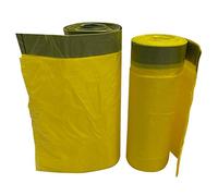 Lot de 50 rouleaux de sacs poubelle avec cordon de serrage Jaune 70 l