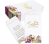 Lot De 50 Sachets À Graines Pour Invités (« Schön Das Du Da Bist »),Pour Les Graines De Fleurs,Cadeaux D'invités,Pour Communion,Cérémonie,Anniversaire,Baptême,Mariage,Confirmation