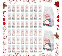 Lot de 50 sacs à bonbons de Noël - Sacs d'emballage pour chaussettes de Noël, fêtes de famille, magasins, bureau, enseignants, étudiants, planificateurs d'événements