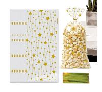 Lot de 50 sacs à bonbons mignons pour les fêtes - Motif étoilé - Sac à friandises d'anniversaire - Pour chocolat, bricolage, vacances, mariage, fêtes de famille, remplissage de bottes de Saint-Nicolas