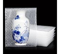 Lot de 50 sacs à bulles transparents de 30,5 x 40,6 cm, grandes pochettes à bulles, à double paroi, résistantes aux chocs, sacs de rangement rembourrés pour le déménagement, l'expédition, l'emballage