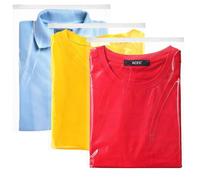 Lot de 50 sacs à fermeture éclair réutilisables en plastique - 40 x 30 cm - Sacs d'hôpital étanches - Pour chaussures, t-shirts, cosmétiques (sans trou) - Transparents