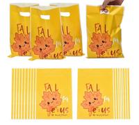 Lot de 50 sacs à friandises d'automne avec poignées, sacs à friandises religieux d'automne en forme de feuille d'érable, cadeaux de fête chrétiens pour Thanksgiving, fête d'automne pour récolte