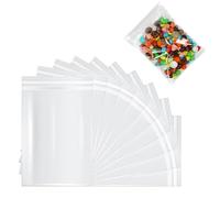Lot de 50 sacs auto-adhésifs en cellophane transparents - Sacs à friandises/cadeaux - Sacs transparents pour bonbons en polypropylène orienté - 12,7 x 17,8 cm