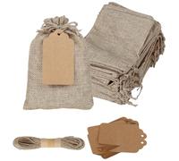 Lot de 50 sacs cadeaux de fête réutilisables légers avec cordon de serrage pour grains de café, bonbons, bijoux