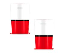 Lot de 50 sacs cadeaux en plastique rouge et blanc de 25 x 16,5 cm pour cadeaux d'anniversaire sur le thème des ballons, récompenses en classe, événements scolaires